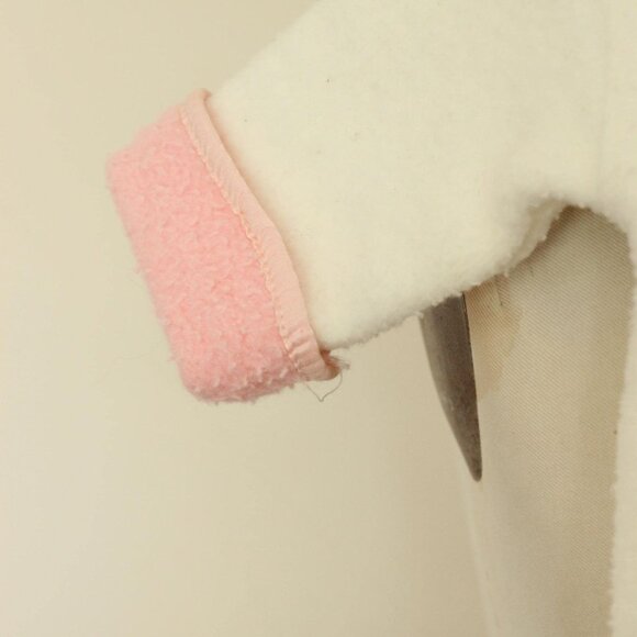 Vintage 1960s Baby Jacket With Ducks, Infant Girls Fleece Layette Clothing - Picture 6 of 10